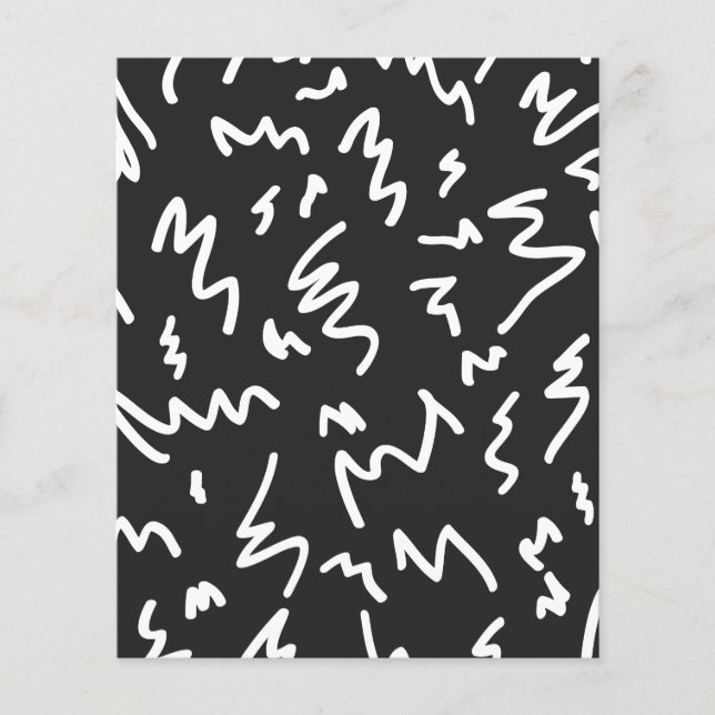 Modern black and white spiral Scrapbook Paper (Front)