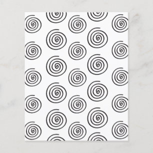 Modern black and white spiral Scrapbook Paper