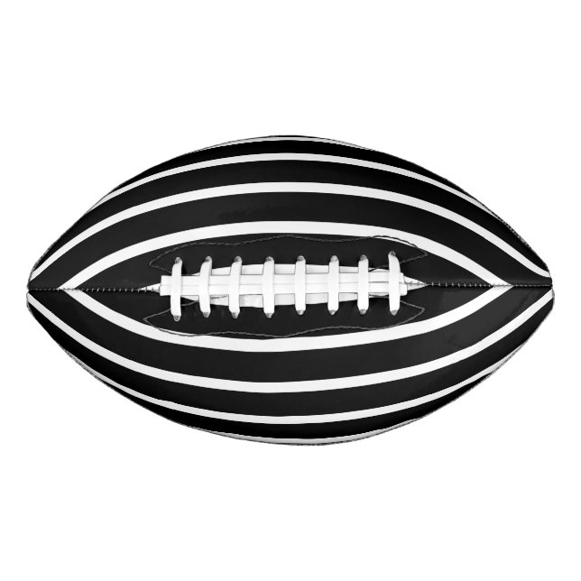 Modern Black and White Stripe  American Football (Front)