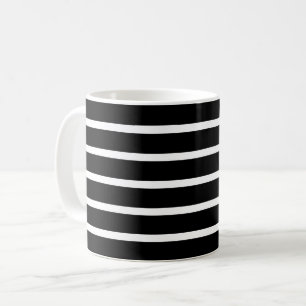 Modern Black and White Stripe  Coffee Mug