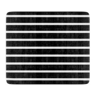Modern Black and White Stripe  Cutting Board