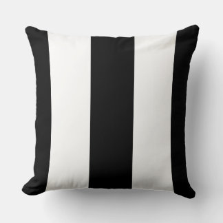 Modern black and white striped cushion