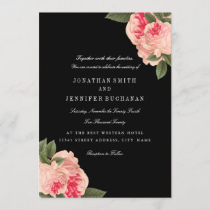 Modern Black and White Striped Wedding Invites