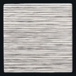 Modern Black and White Stripes Watercolor   Stone Coaster<br><div class="desc">Simple and beautiful watercolor black stripes pattern</div>