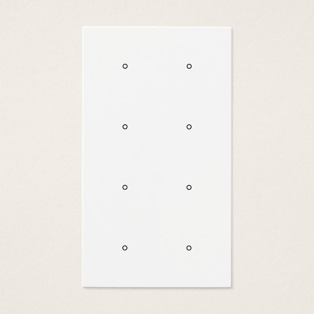 Modern black and white stud earring display card (Front)