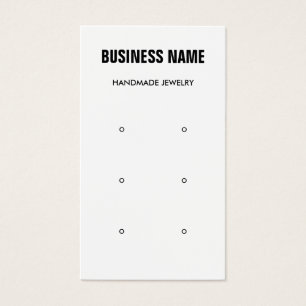 Modern black and white stud earring display card