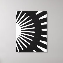 Modern Black and White Sun Contrast Art
