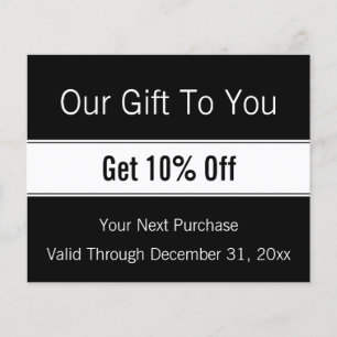 Modern Black and White Template Business Discount Flyer