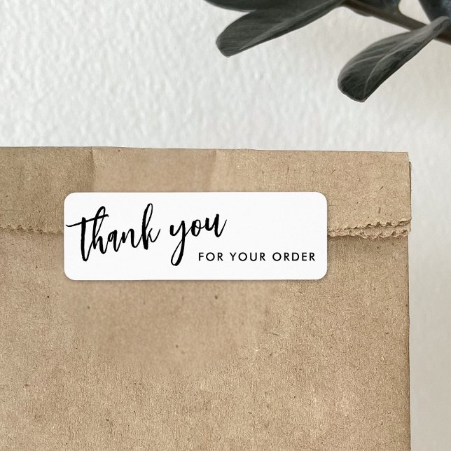 Modern Black and White Thank You for Your Order (Creator Uploaded)