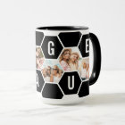 Modern black and white Typography Photo Collage