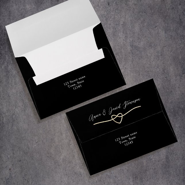 Modern Black and White Wedding Envelope (Creator Uploaded)