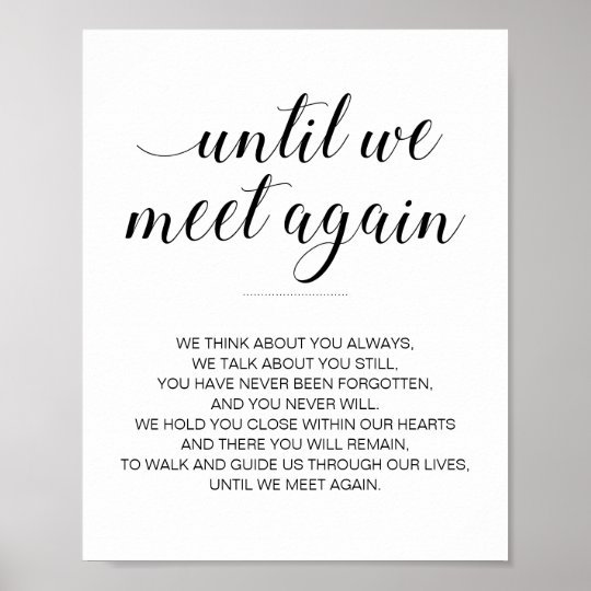 Modern Black And White Wedding Poem Memorial Sign Zazzle Co Uk