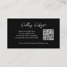Modern Black And White Wedding Website Enclosure C