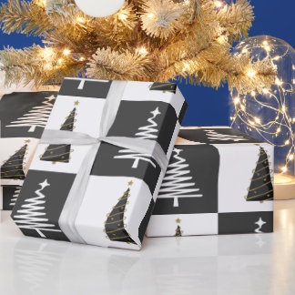 Modern Black and White Wrapping Paper
