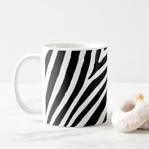 Modern Black and White Zebra Stripe Coffee Mug