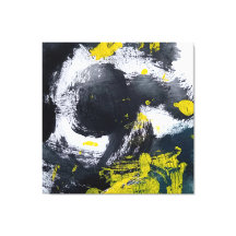 Modern Black and Yellow Abstract