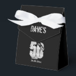 Modern Black Any Age 50th Birthday Party  Favour Box<br><div class="desc">Modern Black Any Age 50th Birthday Party Favour Boxes</div>
