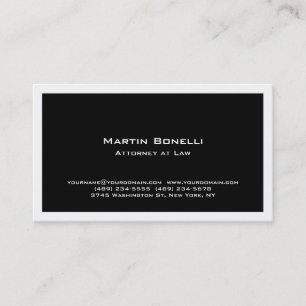 Modern Black Attorney at Law Business Card