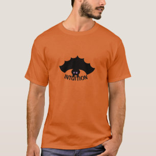 Modern Black Bat & Calligraphy T-Shirt