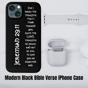 Modern Black Bible Verse iPhone 13 Case