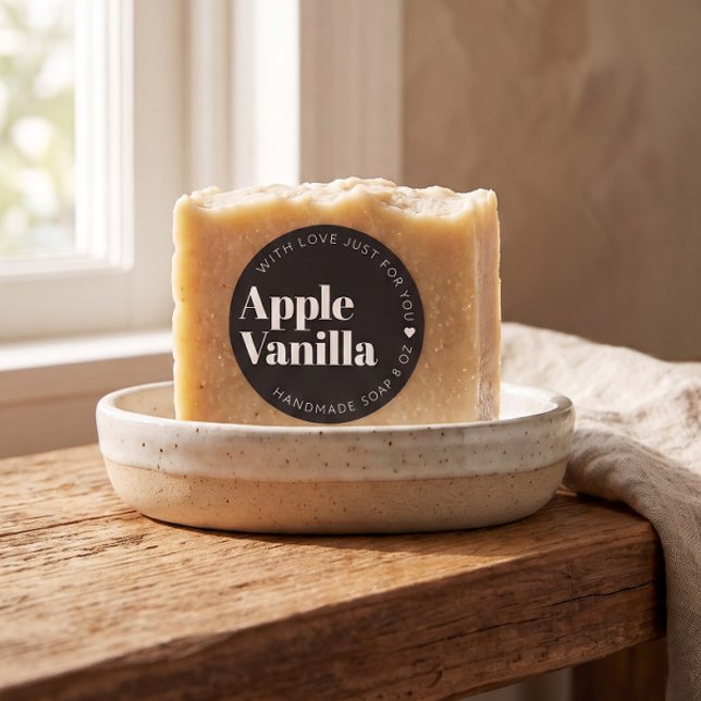 Modern Black Bold Typography Product Label (Creator Uploaded)
