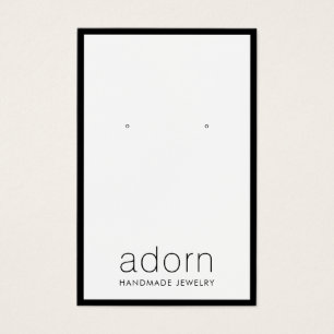 Modern Black Border Jewellery Earring Display Card