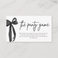 Modern Black Bow Bridal Shower The Panty Game