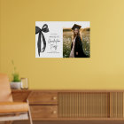 Modern Black Bow Coquette Graduation Party Welcome