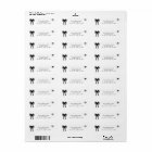 Modern Black Bow Graduation Return Address