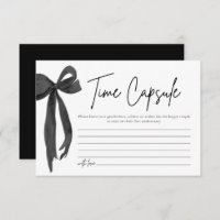 Modern Black Bow Time Capsule Bridal Shower Game