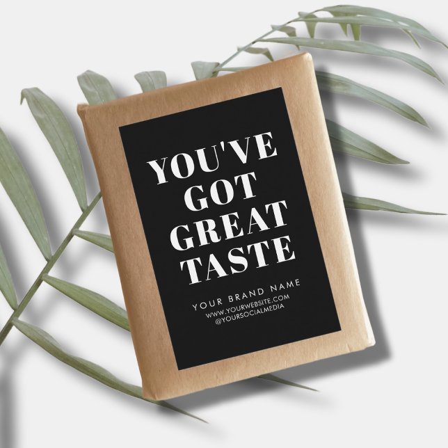 Modern black box seal packaging label (Creator Uploaded)