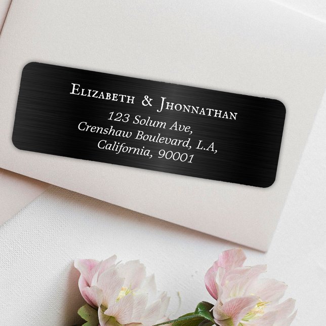 Modern black Brushed Metal Elegant White Name (Creator Uploaded)