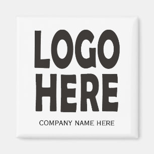 Modern black business custom logo promotional magnet