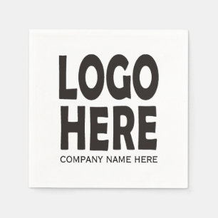 Modern black business custom logo promotional napkin