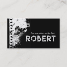 Modern black card with vintage photography vibe