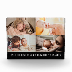 Modern Black Collage for Grandpa Photo Block