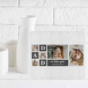  Modern Black   Collage Photo   Dad Best Gift  Cutting Board