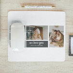 Modern Black | Collage Photo | Dad Best Gift  Mouse Mat<br><div class="desc">A collage photo is a wonderful gift idea for any dad who loves to reminisce about the good times with family and friends. This type of photo features a collection of photographs creatively arranged and displayed together, often in a theme or layout that reflects the personality or interests of the...</div>