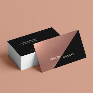 Modern Black Copper Professional Business Card