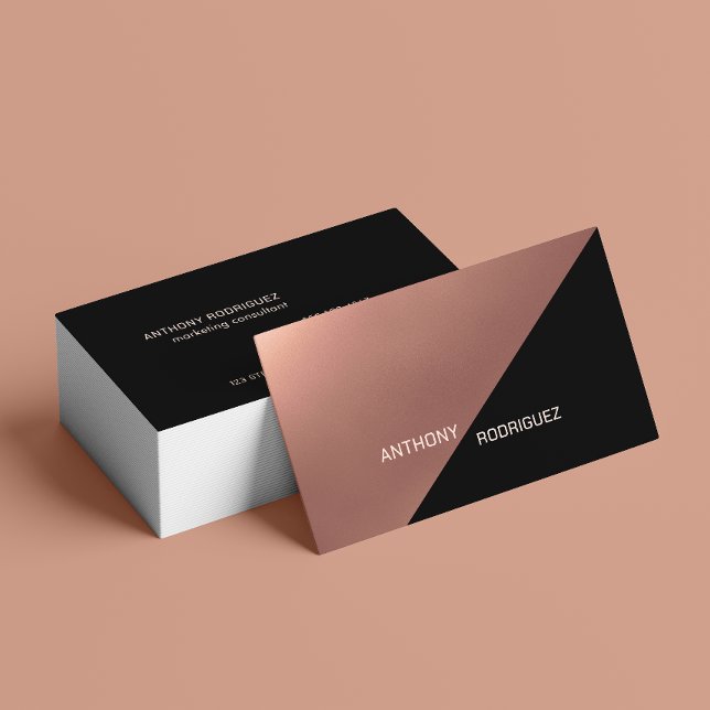 Modern Black Copper Professional Business Card (Creator Uploaded)