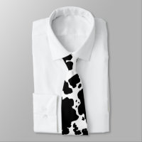 Modern Black Cow Skin Animal Print