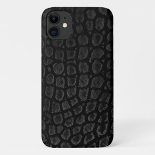 Modern Black Crocodile iPhone 11 Case