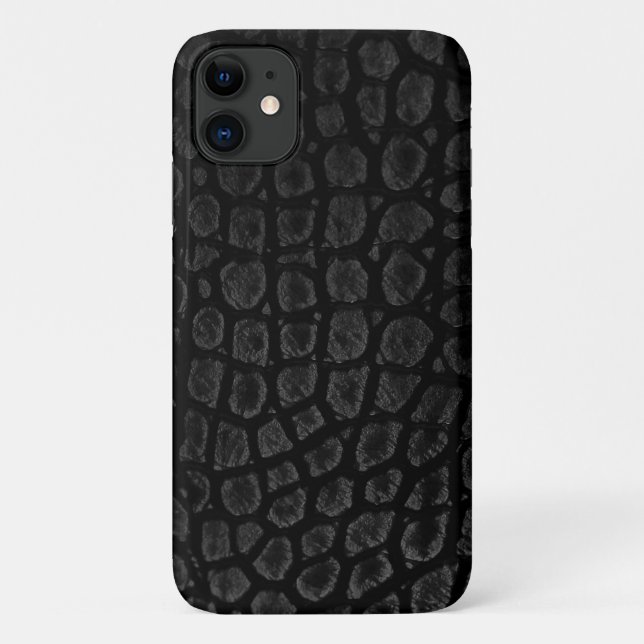 Modern Black Crocodile Case-Mate iPhone Case (Back)