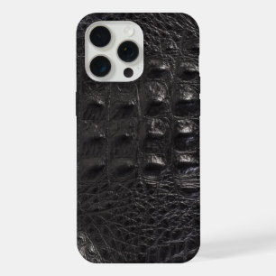 Modern Black Crocodile iPhone 15 Pro Max Case