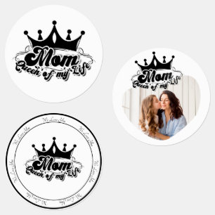 Modern Black Crown, MOM Queen of my life 