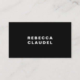 Modern black custom business cards
