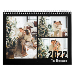Modern Black Custom Create your own Photo Calendar