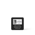 Modern Black Custom Logo and QR Code