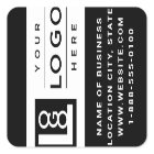 Modern Black Custom Logo and QR Code
