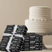 Modern Black Custom Typography Collage Birthday